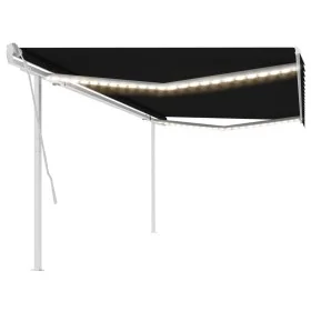 Manual retractable awning with anthracite gray LED light 5x3 m by vidaXL, Awnings - Ref: Foro24-3069984, Price: 519,40 €, Dis...