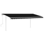 Manuell ausfahrbare Markise mit anthrazitgrauem LED-Licht 5x3 m von vidaXL, Markisen - Ref: Foro24-3069984, Preis: 538,12 €, ...