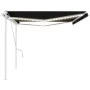 Manual retractable awning with anthracite gray LED light 5x3 m by vidaXL, Awnings - Ref: Foro24-3069984, Price: 519,40 €, Dis...
