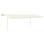 Manual retractable awning with cream LED light 6x3 m by vidaXL, Awnings - Ref: Foro24-3070002, Price: 666,48 €, Discount: %