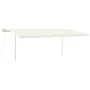 Manuell einziehbare Markise mit cremefarbenem LED-Licht 6x3 m von vidaXL, Markisen - Ref: Foro24-3070002, Preis: 655,74 €, Ra...