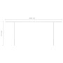 Manual retractable awning with cream LED light 6x3 m by vidaXL, Awnings - Ref: Foro24-3070002, Price: 666,48 €, Discount: %