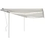 Toldo manual retráctil con LED crema 4,5x3,5 m de vidaXL, Toldos - Ref: Foro24-3070042, Precio: 510,77 €, Descuento: %