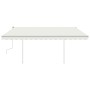 Manual retractable awning with cream LED 4.5x3.5 m by vidaXL, Awnings - Ref: Foro24-3070042, Price: 548,09 €, Discount: %