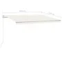 Manual retractable awning with cream LED 4.5x3.5 m by vidaXL, Awnings - Ref: Foro24-3070042, Price: 510,78 €, Discount: %