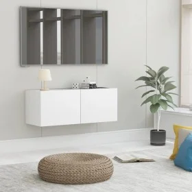 TV stand made of white plywood 80x30x30 cm by vidaXL, TV Furniture - Ref: Foro24-801472, Price: 54,68 €, Discount: %