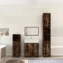 Set de muebles baño 4 pzas madera contrachapada roble ahumado de vidaXL, Muebles de baño - Ref: Foro24-3154403, Precio: 165,5...