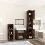 Set de muebles baño 4 pzas madera contrachapada roble ahumado de vidaXL, Muebles de baño - Ref: Foro24-3154403, Precio: 165,5...