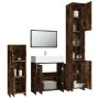 Set de muebles baño 4 pzas madera contrachapada roble ahumado de vidaXL, Muebles de baño - Ref: Foro24-3154403, Precio: 165,5...