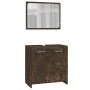 Set de muebles baño 4 pzas madera contrachapada roble ahumado de vidaXL, Muebles de baño - Ref: Foro24-3154403, Precio: 165,5...