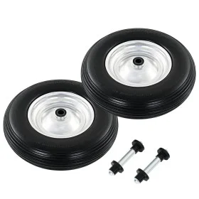 Wheelbarrow wheels 2 pcs with solid axles PU 4.00-8 390 mm by vidaXL, Hoists, cranes and carts - Ref: Foro24-142979, Price: 6...