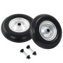 Wheelbarrow wheels 2 pcs with solid axles PU 4.00-8 390 mm by vidaXL, Hoists, cranes and carts - Ref: Foro24-142979, Price: 6...