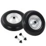 Wheelbarrow wheels 2 pcs with solid axles PU 4.00-8 390 mm by vidaXL, Hoists, cranes and carts - Ref: Foro24-142979, Price: 6...