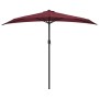 Burgundy aluminum semicircular balcony umbrella 270x144x222 cm by vidaXL, Umbrellas - Ref: Foro24-312498, Price: 53,64 €, Dis...