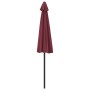 Burgundy aluminum semicircular balcony umbrella 270x144x222 cm by vidaXL, Umbrellas - Ref: Foro24-312498, Price: 53,64 €, Dis...