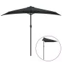 Semicircular balcony umbrella with black aluminum stick 270x144x222cm by vidaXL, Umbrellas - Ref: Foro24-312500, Price: 53,64...