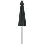 Sombrilla balcón semicircular palo aluminio negro 270x144x222cm de vidaXL, Sombrillas - Ref: Foro24-312500, Precio: 62,58 €