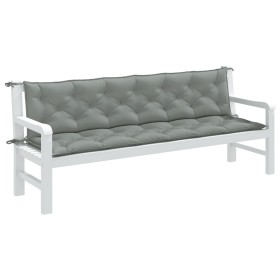 Cojines banco jardín 2 uds tela gris claro melange 200x50x7 cm by vidaXL, Cushions for chairs and sofas - Ref: Foro24-4002630...