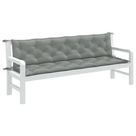 Gartenbankkissen 2 Stück in hellem meliertem Grau, 200x50x7 cm von vidaXL, Kissen für Stühle und Sofas - Ref: Foro24-4002630,...