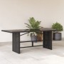 Mesa de jardín superficie de vidrio ratán PE negro 190x80x75 cm by vidaXL, Garden tables - Ref: Foro24-365602, Price: 164,79 ...