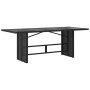 Mesa de jardín superficie de vidrio ratán PE negro 190x80x75 cm by vidaXL, Garden tables - Ref: Foro24-365602, Price: 164,79 ...