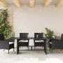 Gartentisch mit schwarzer PE-Rattan-Oberfläche aus Glas, 190x80x75 cm. von vidaXL, Gartentische - Ref: Foro24-365602, Preis: ...