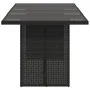 Gartentisch mit schwarzer PE-Rattan-Oberfläche aus Glas, 190x80x75 cm. von vidaXL, Gartentische - Ref: Foro24-365602, Preis: ...