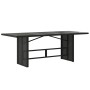 Mesa de jardín superficie de vidrio ratán PE negro 190x80x75 cm by vidaXL, Garden tables - Ref: Foro24-365602, Price: 164,79 ...