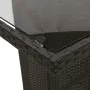 Gartentisch mit schwarzer PE-Rattan-Oberfläche aus Glas, 190x80x75 cm. von vidaXL, Gartentische - Ref: Foro24-365602, Preis: ...