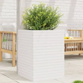 Massive Blumenkasten aus weißem Kiefernholz 50x50x68,5 cm von vidaXL, Töpfe und Pflanzgefäße - Ref: Foro24-3282465, Preis: 17...
