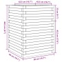 Jardinera madera maciza de pino blanco 50x50x68,5 cm by vidaXL, Pots and planters - Ref: Foro24-3282465, Price: 173,51 €, Dis...