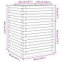 Jardinera madera maciza de pino blanco 50x50x68,5 cm by vidaXL, Pots and planters - Ref: Foro24-3282465, Price: 171,26 €, Dis...