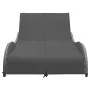 Double sun lounger with anthracite gray synthetic rattan cushion by vidaXL, Outdoor beds - Ref: Foro24-49495, Price: 371,91 €...