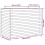 Jardinera madera maciza de abeto Douglas 90x60x72 cm by vidaXL, Pots and planters - Ref: Foro24-3282647, Price: 249,38 €, Dis...