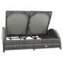 Doppel-Sonnenliege mit synthetischem Rattankissen anthrazitgrau von vidaXL, Betten im Freien - Ref: Foro24-49495, Preis: 377,...