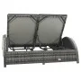Double sun lounger with anthracite gray synthetic rattan cushion by vidaXL, Outdoor beds - Ref: Foro24-49495, Price: 371,91 €...