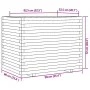 Massive weiße Kiefernholz-Pflanzschale 90x60x72 cm von vidaXL, Töpfe und Pflanzgefäße - Ref: Foro24-3282645, Preis: 277,53 €,...