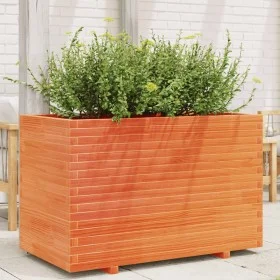 Jardinera madera maciza de pino marrón cera 110x60x72 cm by vidaXL, Pots and planters - Ref: Foro24-3282651, Price: 309,65 €,...