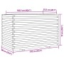 Eingelassener Kiefernholz-Pflanzkasten 110x60x72 cm von vidaXL, Töpfe und Pflanzgefäße - Ref: Foro24-3282653, Preis: 280,93 €...