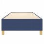 Estructura de cama sin colchón tela azul 80x200 cm