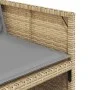 Garten-Essgruppe 9-teilig mit Kissen aus synthetischem Rattan in Beige. von vidaXL, Gartensets - Ref: Foro24-3277787, Preis: ...