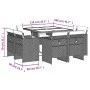 Set comedor de jardín 9 pzas con cojines ratán sintético beige by vidaXL, Garden sets - Ref: Foro24-3277791, Price: 663,36 €,...
