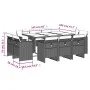 Set de comedor de jardín 11 pzas y cojines ratán sintético gris by vidaXL, Garden sets - Ref: Foro24-3277801, Price: 780,33 €...