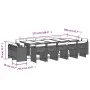 Set comedor de jardín con cojines 15 pzas ratán sintético negro by vidaXL, Garden sets - Ref: Foro24-3277817, Price: 1,00 €, ...