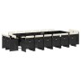 Set de muebles jardín 17 pzas con cojines ratán sintético negro by vidaXL, Garden sets - Ref: Foro24-3277829, Price: 1,00 €, ...