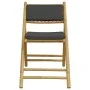 Juego bistró plegable de bambú 3 pzas con cojines gris oscuro by vidaXL, Garden sets - Ref: Foro24-365874, Price: 181,98 €, D...