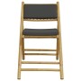 Juego bistró plegable de bambú 3 pzas con cojines gris oscuro by vidaXL, Garden sets - Ref: Foro24-365874, Price: 177,99 €, D...