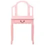Dressing table and stool paulownia wood and pink MDF 65x36x128 cm by vidaXL, Bedroom Dressers - Ref: Foro24-289335, Price: 97...