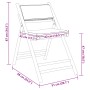 Juego bistró plegable de bambú 3 pzas con cojines gris oscuro by vidaXL, Garden sets - Ref: Foro24-365874, Price: 177,99 €, D...