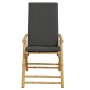 Sillas de jardín plegables reclinables con cojines 2 uds bambú by vidaXL, Garden chairs - Ref: Foro24-365876, Price: 182,33 €...